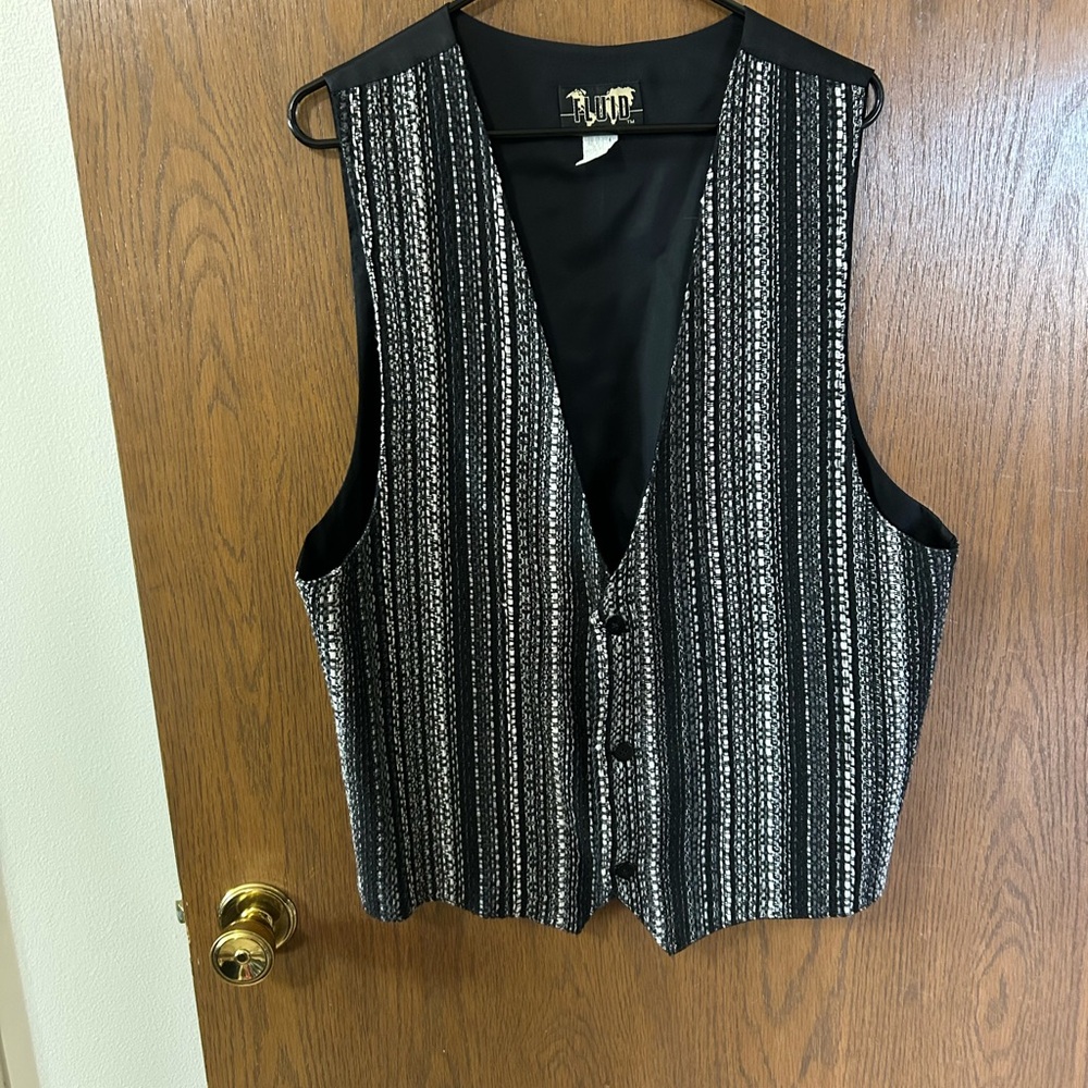 Fluid black white gray unisex vest